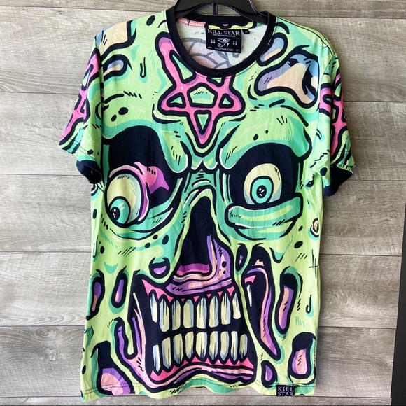 Killstar Tops - Killstar green zombie graphic short sleeve tee